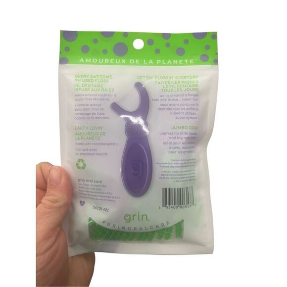 3 PACKS‎ Of Grin Berry Awesome Kiddo Flossers - Picture 3 of 3